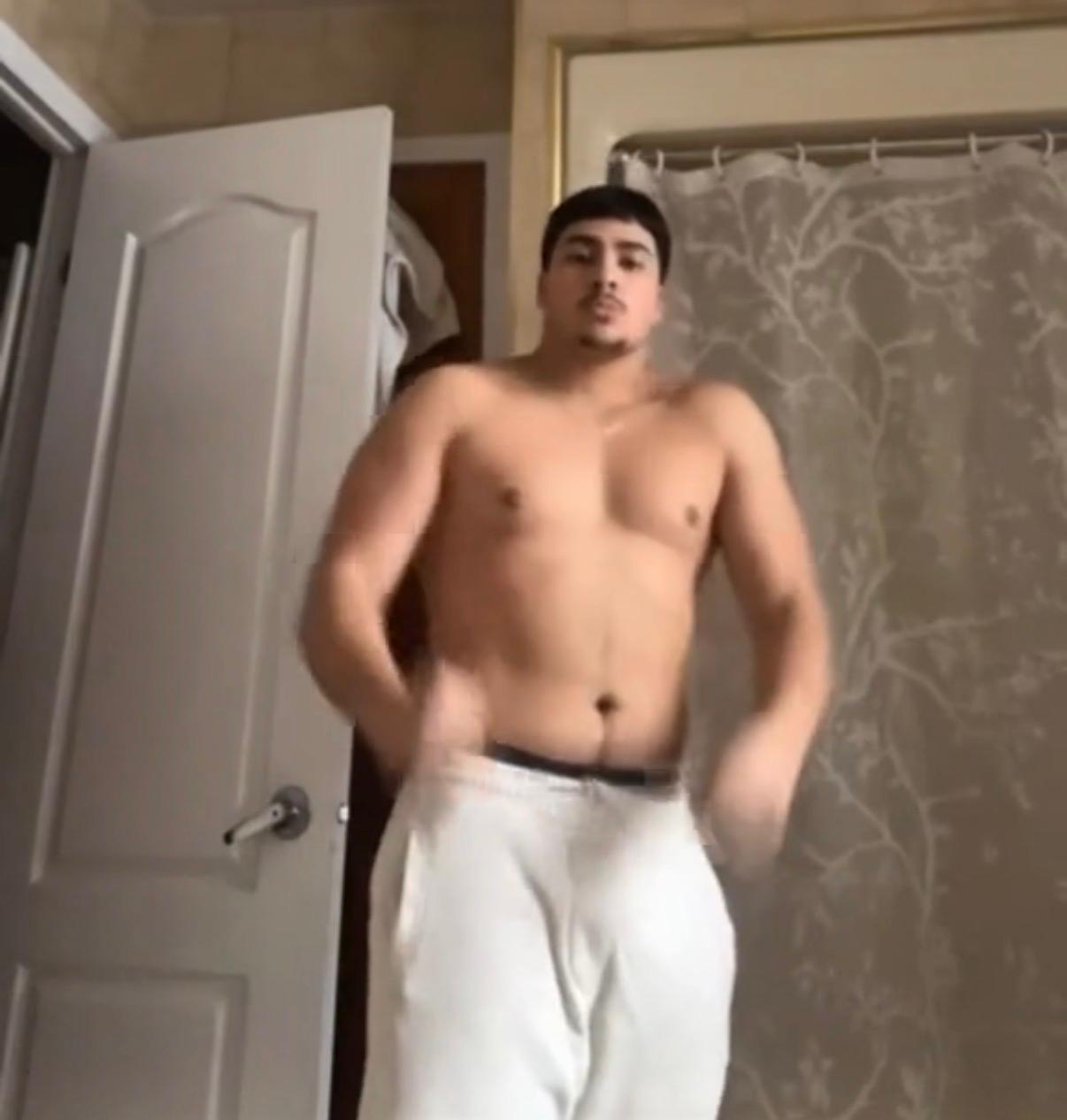 Firas Leghouil before beginning his physical transformation